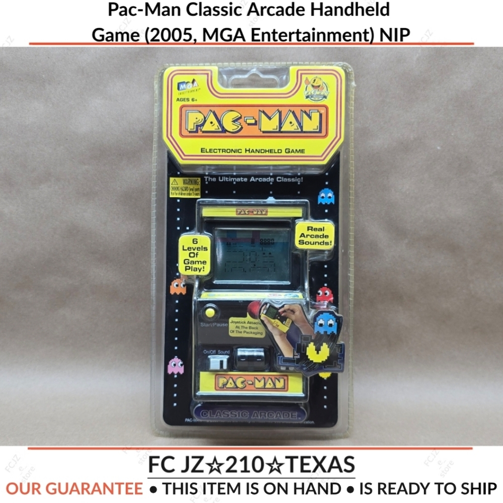 Pac-Man Classic Arcade Handheld Game (2005, MGA Entertainment) NIP